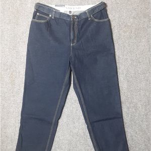Lands End Capri Jeans Plus Size Women's 16W Dark Wash